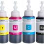 Ozer Refill Ink for Epson L210 100 Ml Each Bottle Multi Color Ink (Black, Cyan, Magenta, Yellow) Black + Tri Color Combo Pack Ink Bottle