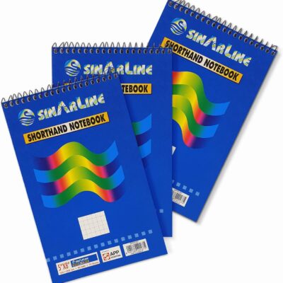 Sinarline Top Spiral Notebook 5mm Square 12.7 cmX8″ Sheet, Great for Office or Personal use.